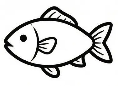 a fish with a black outline on it 1.webp